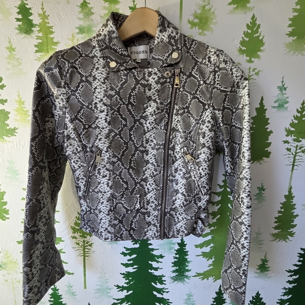 Vigoss Faux Snake Print Jacket